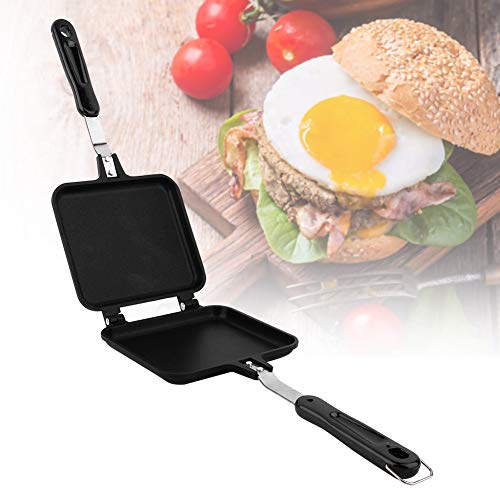  Double Sided Pan, Non-stick Baking Pancake Pan Omelette Pan Double Sided Frying Pan Grilled Cheese Maker Sandwich Maker Flip Grill Pan For Indoor Outdoor(13.58 * 5.91 * 1.18 Inch)