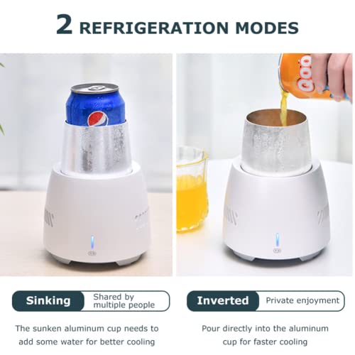  COOKOE Quick Cooling Coaster，Electric Cooling Cup,Drink Chiller,Portable Instant Cooling Cup USB Smart Electric Drink Cooler Cup Convenient Cooling Freezer For Home Kitchen Outdoor Coolers