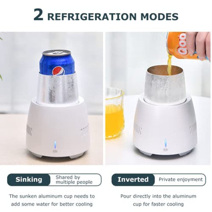  COOKOE Quick Cooling Coaster，Electric Cooling Cup,Drink Chiller,Portable Instant Cooling Cup USB Smart Electric Drink Cooler Cup Convenient Cooling Freezer For Home Kitchen Outdoor Coolers