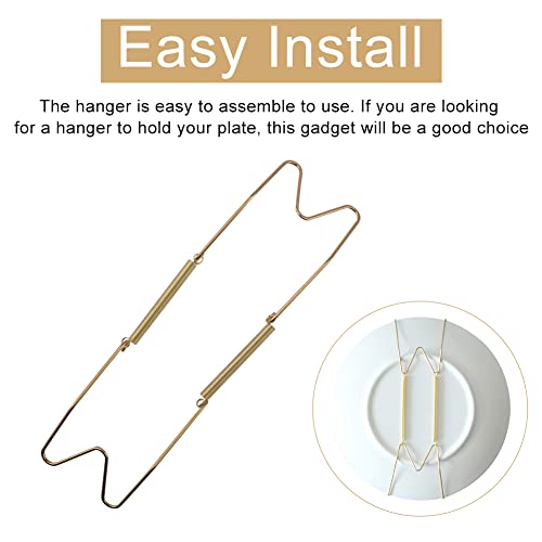  2 Pieces Wall Plate Hanger Decorative Dish Holder 8Inch/10Inch/12Inch/14Inch/16Inch Invisible Plate Dish Hanger Wall Display Hooks Home Decor (14 Inch)