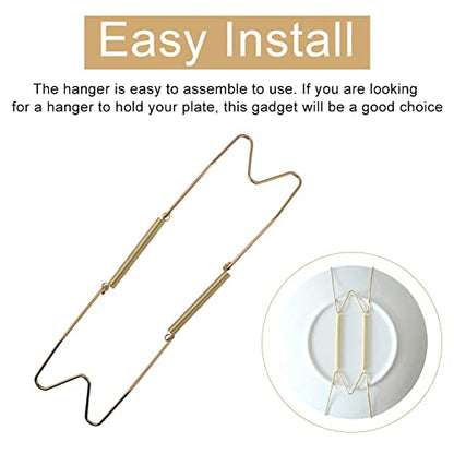 2 Pieces Wall Plate Hanger Decorative Dish Holder 8Inch/10Inch/12Inch/14Inch/16Inch Invisible Plate Dish Hanger Wall Display Hooks Home Decor (14 Inch)