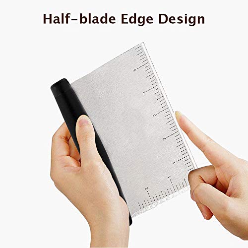  And Kitchen Tool Stainless Steel Metal Griddle Scraper Chopper Cutter For Bread And Pizza Dough Purpose Stainless Steel Scraper & Chopper Dough Scraper, Dough Cutter & Pastry Scraper