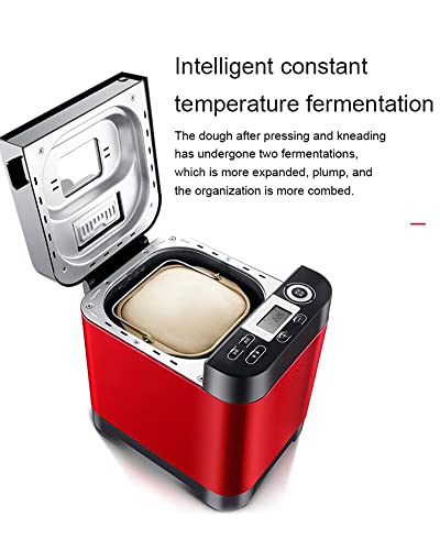  DUNOG Compact Digital Automatic Bread Making Machine Multifunction Cake Toast Baking Maker With Nut Dispenser And 18 Programs 13 Hours Delay Timer