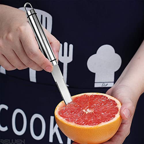  Stainless Steel Grapefruit Knife Curved Knife - Grapefruit Knife Curved Serrated Bread Knife Kitchen Knifes Small Knives Fruit Knife Stainless Steel Chef Kitchen Knife Curved Carving Tool
