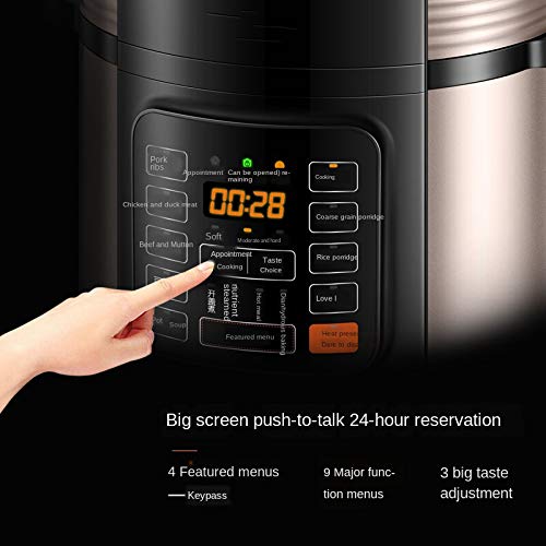  WETYG Electric Pressure Cooker Incense Energy Saving Cooker A Key Exhaust Pressure 6L Pressure Cooker