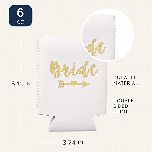  I Do Crew And Bride Bachelorette Party Can Coolers, Set Of 12 Beer Can Coolies, Perfect Bachelorette Party Decorations And Bridesmaid Gifts (Navy Blue)