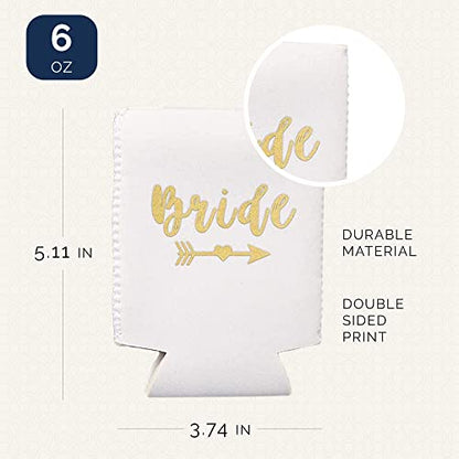  I Do Crew And Bride Bachelorette Party Can Coolers, Set Of 12 Beer Can Coolies, Perfect Bachelorette Party Decorations And Bridesmaid Gifts (Navy Blue)