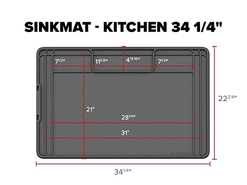 Weathertech SinkMat Waterproof Under The Sink Cabinet Protection Mat, 34 By 22 Inches, Black