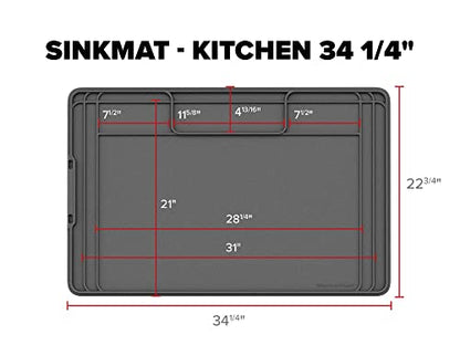Weathertech SinkMat Waterproof Under The Sink Cabinet Protection Mat, 34 By 22 Inches, Black