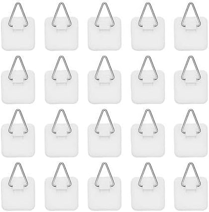  1.25 Inch Invisible Adhesive Plate Hanger Set Vertical Plate Holders For The Wall (20 Pack)