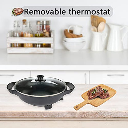  Nstick Electric Skillet - With Vented Glass Lid (13-In, 6Qt)