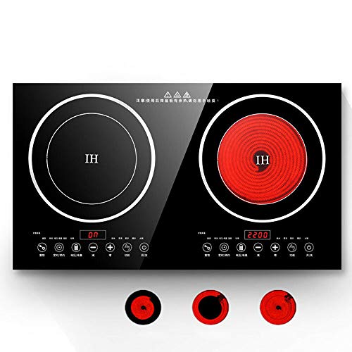 Portable Induction Cooktop - 110V 8 Levels Electric Dual Induction Cooker Cooktop Countertop Double Burner Suitable For Cast Iron Cookware Kitchen Or Resturant USA STOCK