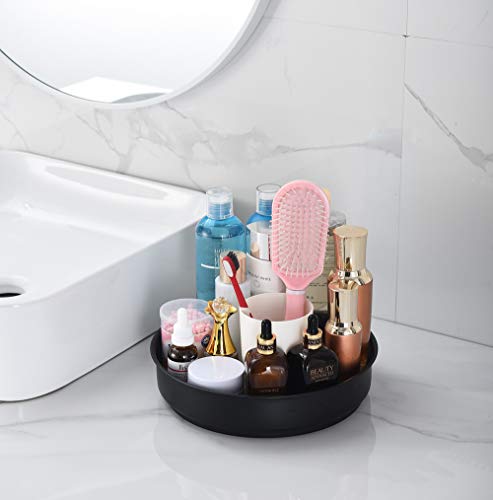  Lazy Susan Turntable Spice Organizer 9", Rotating Spinning Lazy Susans Storage Container For Kitchen Pantry, Counters, Countertop, Shelf, Table, Vanity Black