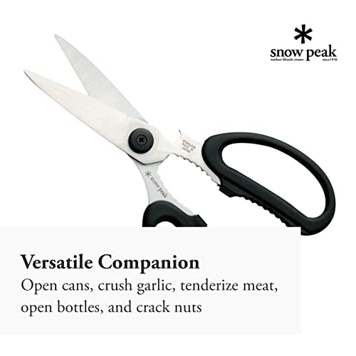 Snow Peak Kitchen Scissors Set - Garlic Press, Bottle Opener, Meat Tenderizer, Nut Cracker