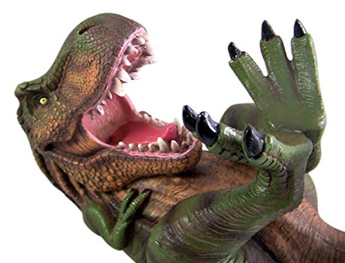  Saurus Rex Dinosaur Tabletop Wine Bottle Holder, 9 1/2 Inches