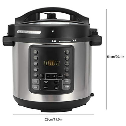  Pressure Cooker Air Fryer Combo 6L 2-in-1 Multifunctional Appointment Timing Kitchen Utensils High 60kpa Low 35kpa 125-400 5-60 Minutes