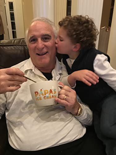  On Caffeine Gifts For Papa – Papa’s Ice Cream Bowl And Engraved Spoon Papa’s Ice Cream Shovel – Ideal Father’s Day Gift, Christmas Gift Or Birthday Gift (Papa)