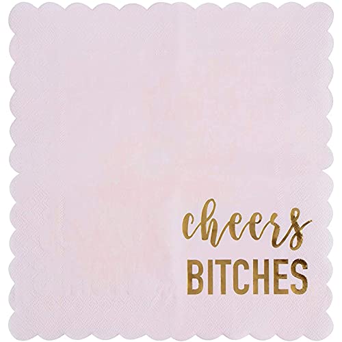  Bachelorette Party Supplies, Paper Napkins (Pink, 50-Pack)