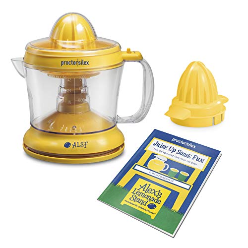  Alex's Lemonade Stand Electric Citrus Juicer Machine And Squeezer, For Lemons, Limes And Oranges, 34 Oz, Yellow (66331)