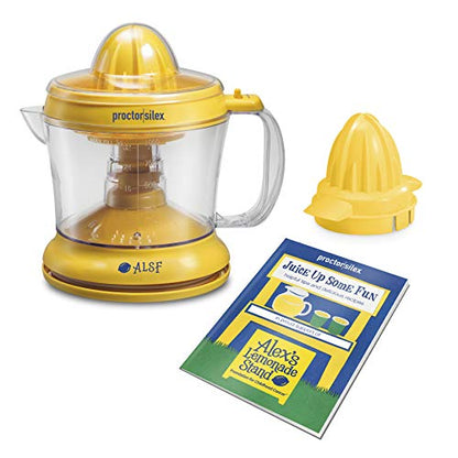  Alex's Lemonade Stand Electric Citrus Juicer Machine And Squeezer, For Lemons, Limes And Oranges, 34 Oz, Yellow (66331)
