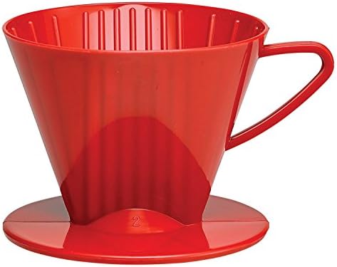  Pour-Over Reusable Coffee Brewing Cone With Gold-Toned Mesh Permanent Coffee Filter, Number 4-Size, Black