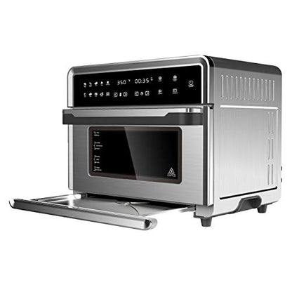  10 In 1 Electronic Multifunction 360 Degree Hot Air Technology Countertop Oven, Silver Chrome, 25 Liter Capacity