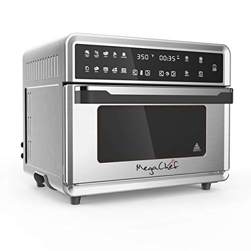  10 In 1 Electronic Multifunction 360 Degree Hot Air Technology Countertop Oven, Silver Chrome, 25 Liter Capacity