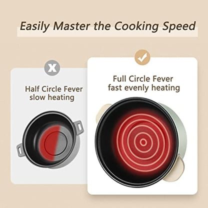  Electric Skillet Hot Pot Cooker - Multifunction Frying Pan 110V Non-Stick Grill 3L Stir-fried Stewed Cookware Steak Noodle Ramen Shabu Shabu Pot - Home Office Party Kitchen Dorm Cooking