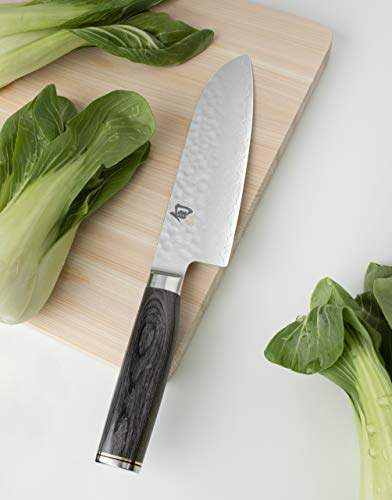  Cutlery Premier Grey Santoku Knife 7", Asian-Inspired Knife For All-Purpose Food Prep, Chef Knife Alternative, Handcrafted Japanese Knife