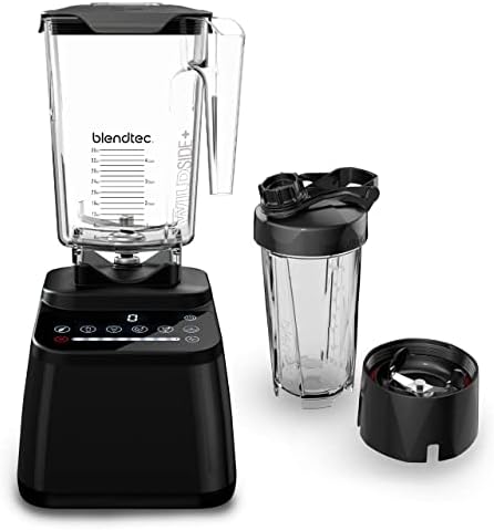 Blendtec Original Designer Series Blender And 90 Oz WildSide+ Jar - Kitchen Blender Bundle - Black