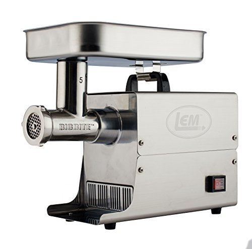  Products 17791 Big Bite #8 .5HP Stainless Steel Electric Meat Grinder, Silver