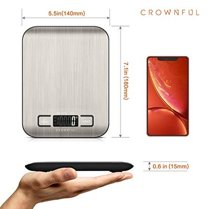  Food Scale, 11lb Digital Kitchen Scales Weight Ounces And Grams For Cooking And Baking, 6 Units With Tare Function (Battery Included)