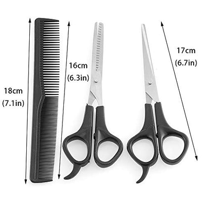  CHDHALTD Hair Cutting Kit,Hair Cutting Shears,Professional Hairdressing Scissors,Hair Thinning Scissors,3Pcs Hair Cutting Thinning Hairdressing Set Styling Tool Hairdressing Comb
