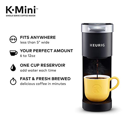Keurig® K-Mini Single-Serve K-Cup Coffee Maker, Black And Keurig Standalone Milk Frother, Black