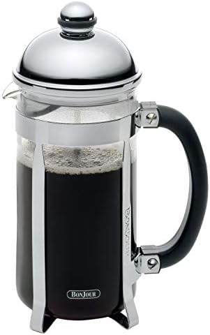  Jour Maximus French Press Coffee Maker, 8 Cup, Silver