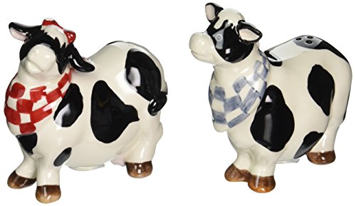  Barn Yard Cow Salt And Pepper Set, 3-1/4-Inch, 3-1/2-Inch