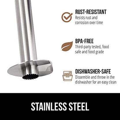  Pineapple Corer, Easy To Use BPA Free Peeler, Rust Resistant Reinforced Stainless Steel Sharp Blades, Fruit Slicer Tool, Detachable Handle, Kitchen Essentials, Core Twist Remover, Black
