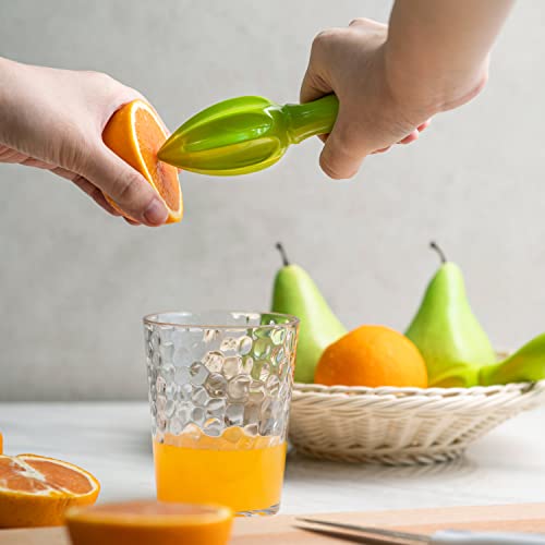  Handheld Citrus Reamer With Rounded Comfort Handle, Durable And Non-BPA Melamine (1.6" By 5.65", Kiwi Color)