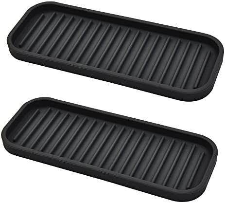 Silicone Sponge Holder, Tray For Soap And Sponge, Kitchen Sink Tray, Accessories To Help You Clean Kitchen Sink, Sink Sponge Rack（White, 2 Pack）