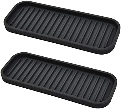  Silicone Sponge Holder, Tray For Soap And Sponge, Kitchen Sink Tray, Accessories To Help You Clean Kitchen Sink, Sink Sponge Rack（White, 2 Pack）