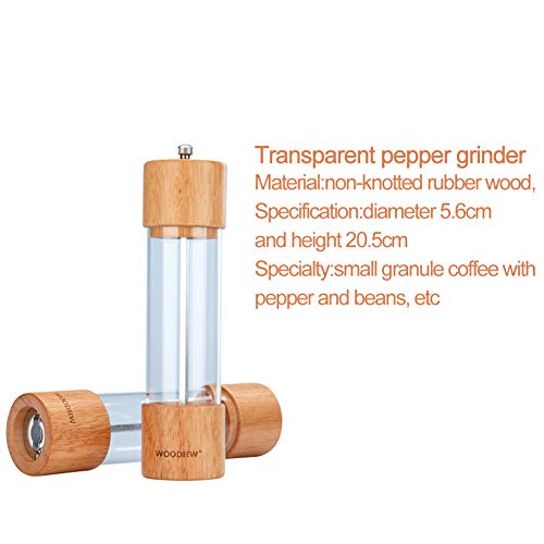  Wooden Salt Pepper Grinder Coffee Bean Shaker Spice Mill