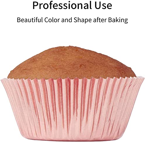  Rose Gold Foil Cupcake Liners Standard Muffin Baking Cups, 200-count