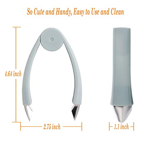  Wberry Huller Stem Remover Tomato Corer Potato Pineapple Carrot Cutter Tool Kitchen Gadget Tweezers Peeler Utensil Clip For Fruit And Vegetable (Blue)