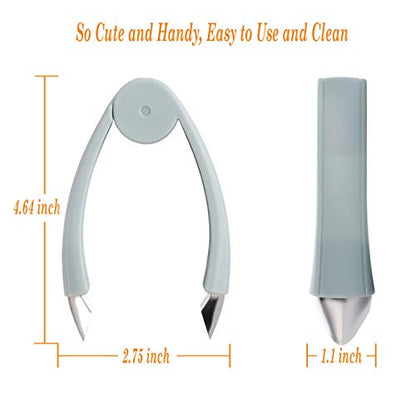  Wberry Huller Stem Remover Tomato Corer Potato Pineapple Carrot Cutter Tool Kitchen Gadget Tweezers Peeler Utensil Clip For Fruit And Vegetable (Blue)
