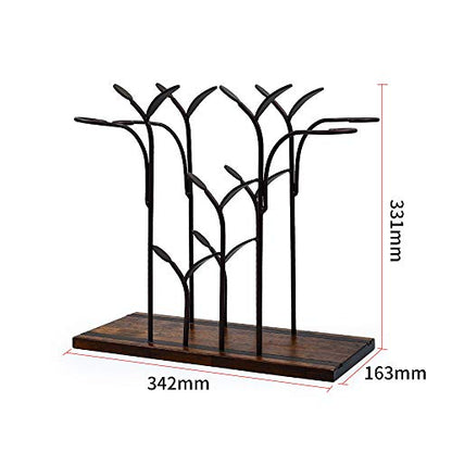  Wine Rack Table Type Wooden Wine Rack Rustic Countertop Wine Rack Countertop Wine Rack Can Hold 4 Bottles And 4 Glasses Metal Wine Rack