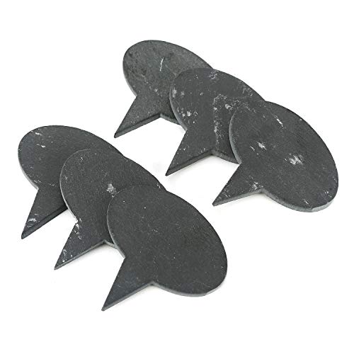  7 Pack, Slate Cheese Markers With Chalk, Party Food Labels And Signs By Crystal Lemon