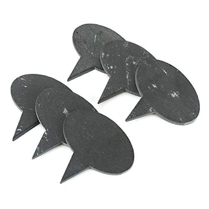  7 Pack, Slate Cheese Markers With Chalk, Party Food Labels And Signs By Crystal Lemon