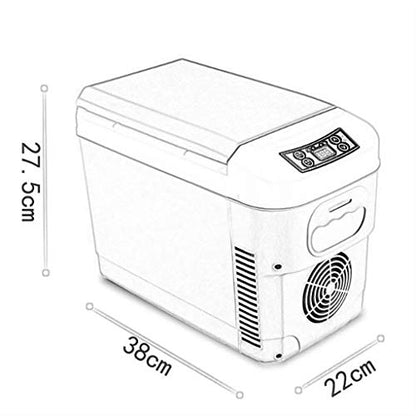  TONPOP 8L Mini Refrigerator, Mini Refrigerated Car Mini Hormone Refrigerated Box, 12V / 220V Portable Portable Freezer For Bedroom Office Car Travel (Brown)