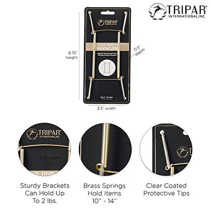  10-14 Inch Brass Plate Wire Wall Plate Hanger