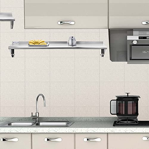  Ally Stainless Steel Shelf 14 X 72 Inches, 450 Lb, Commercial Wall Mount Floating Shelving For Restaurant, Kitchen, Home And Hotel